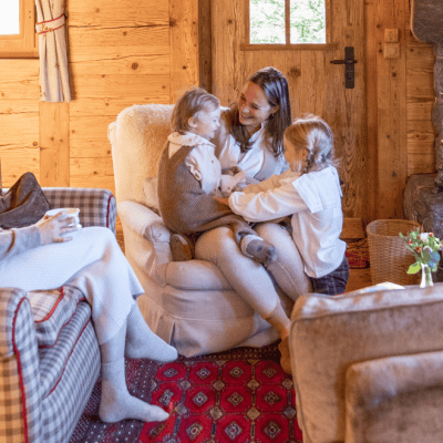 Winter with us - family in ski chalet