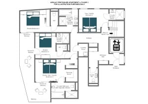 Arolay Penthouse - First floor Floorplan