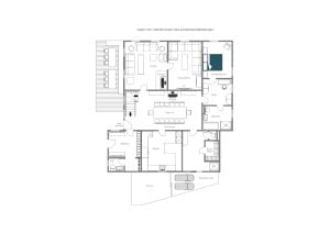 Chalet 1597 - Living floor (ground floor)  Floorplan