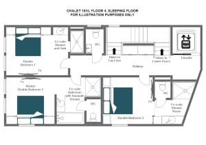 Chalet 1855 - Third floor  Floorplan