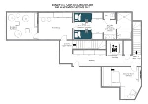 Chalet 1855 - First floor Floorplan