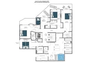 Chalet Altius - Ground floor Floorplan