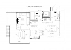 Chalet Bioley - Second floor (living floor) Floorplan