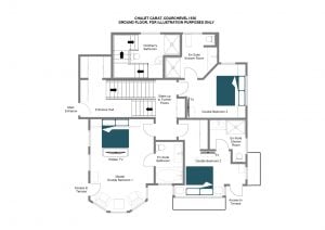 Chalet Carat - Ground floor Floorplan