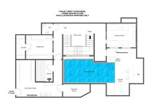 Chalet Carat - Lower ground floor Floorplan