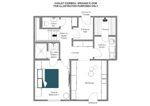 Chalet Caribou - Ground floor  Floorplan