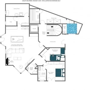 Chalet Delormes - Ground floor Floorplan