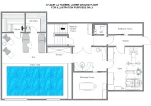 Chalet La Tanière - Lower ground floor  Floorplan