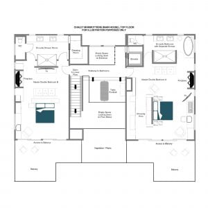 Chalet Marmottière - Top floor (marmottiÈre - main house) Floorplan