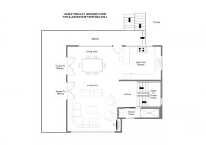 Chalet Meliliot - Ground floor Floorplan