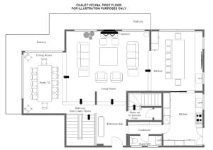 Chalet Vicuña - First floor Floorplan