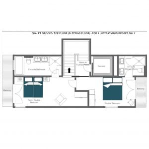 The Alpine Estate - Sleeping floor (sirocco, top floor)  Floorplan