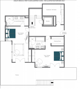 The Alpine Estate - Sleeping floor (sirocco, 1st floor)  Floorplan