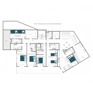 The Alpine Estate - Sleeping floor (norte, upper ground floor) Floorplan