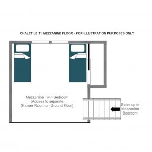 The Bella Coola Estate - Mezzanine level (le ti, top floor)  Floorplan