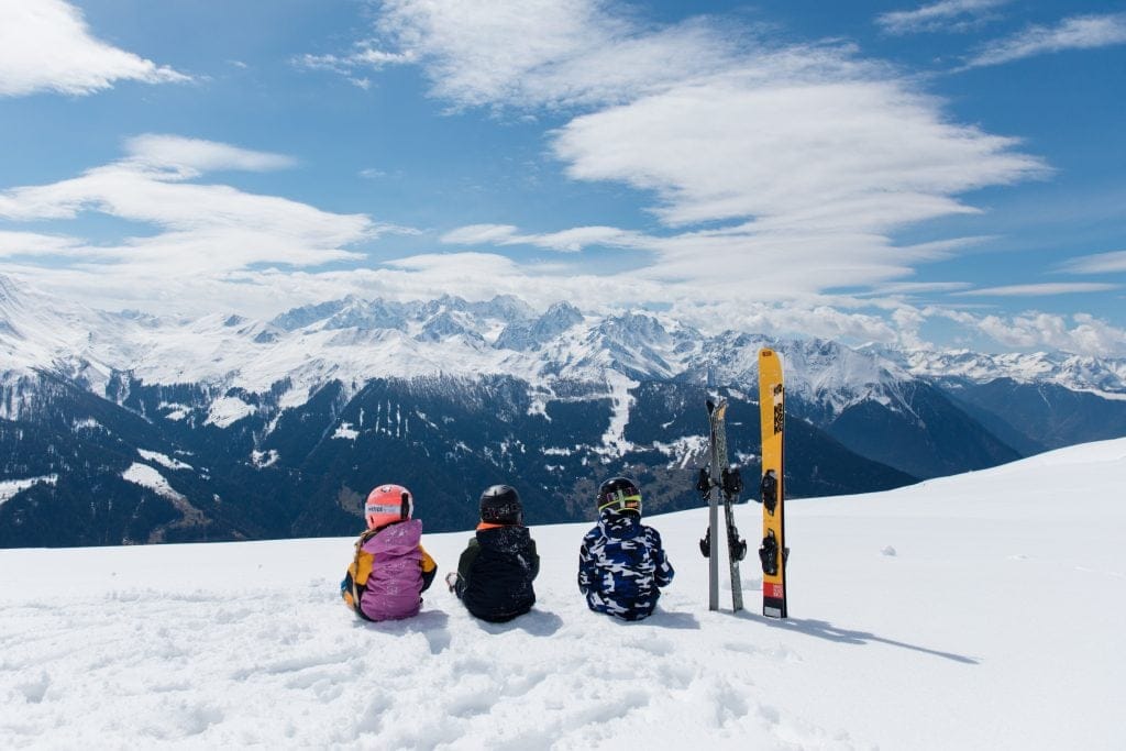 Skiing with family in Austria