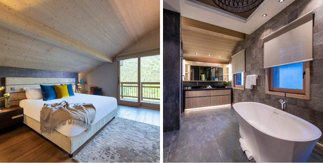 property of the month, chalet altius, meribel, master bedroom