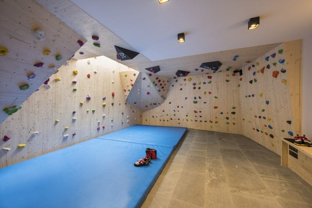 Alpaca's unique entertainment offering is it's indoor climbing room.