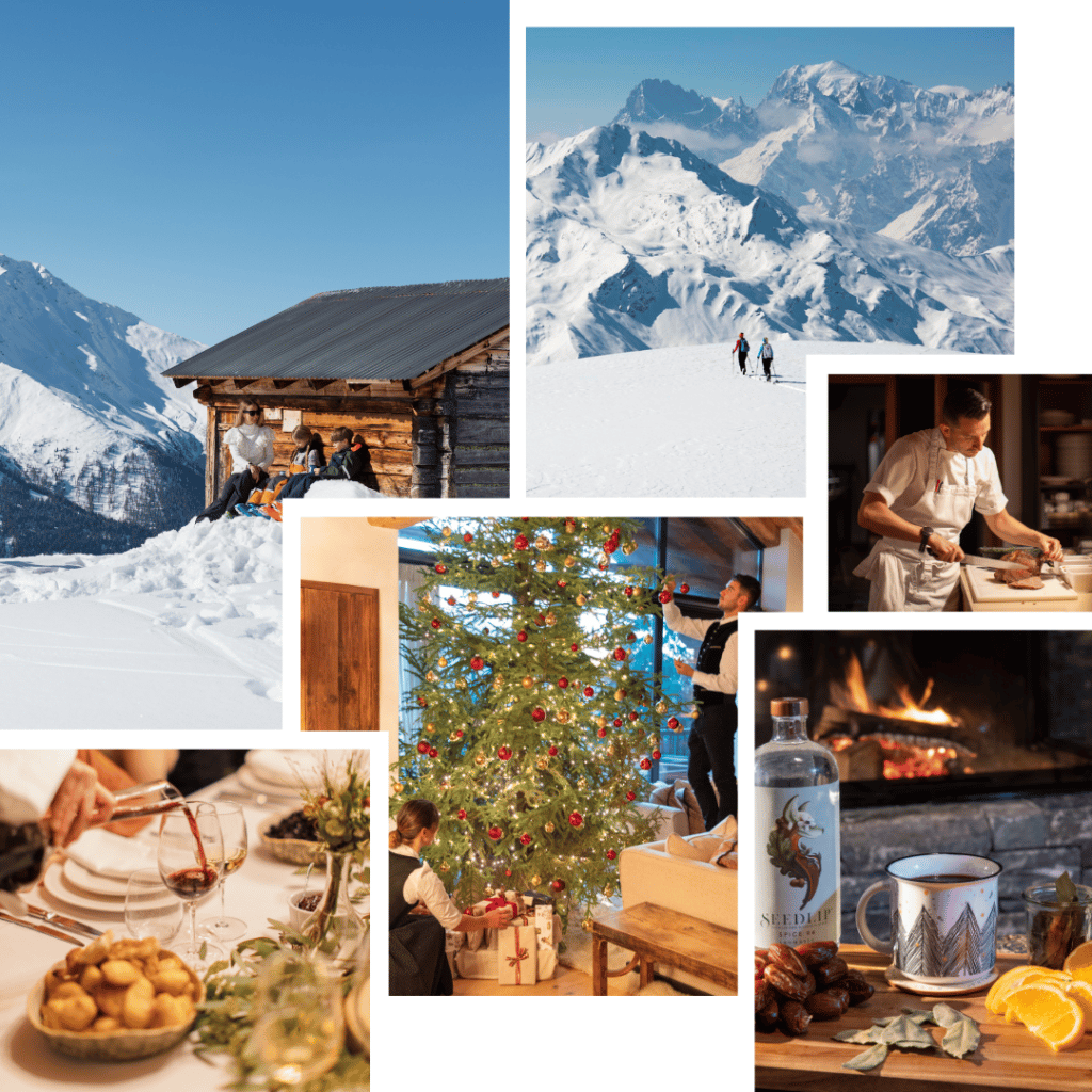 festive bliss in the mountains, perfectly crafted in your bramble ski chalet