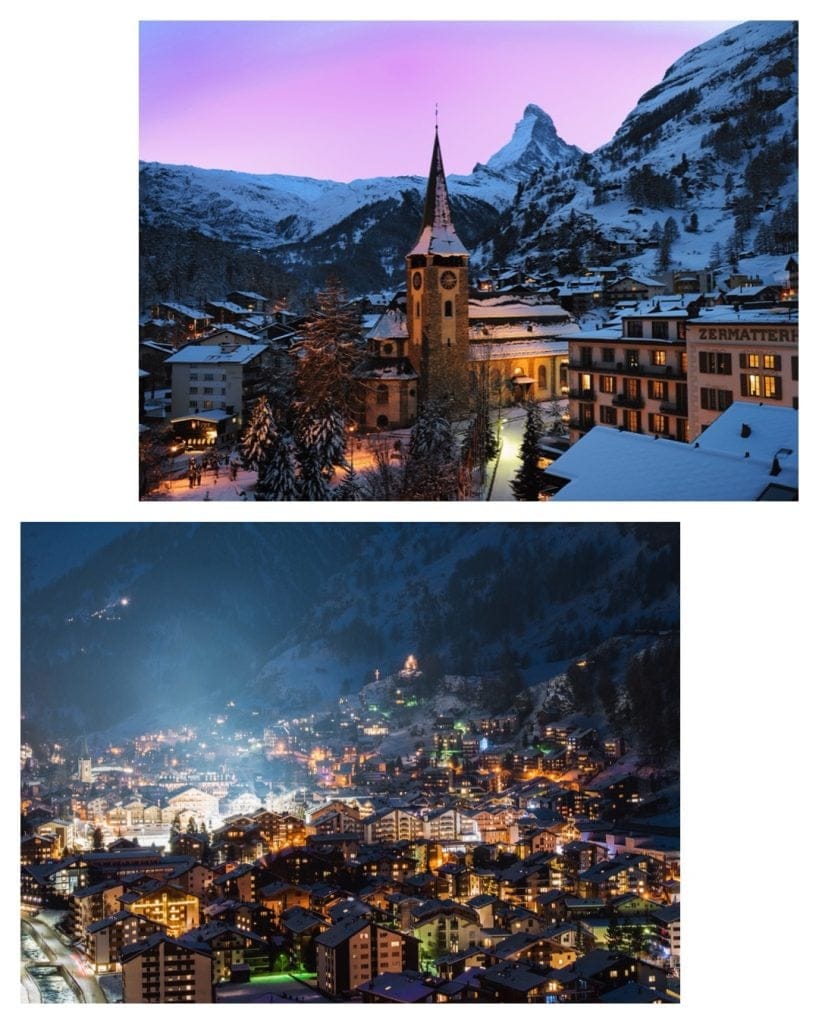 Zermatt at night