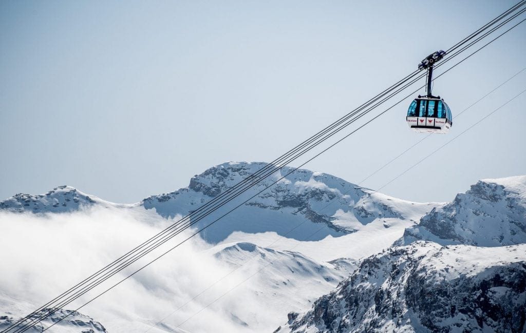 A ski lift in Val d'Isere