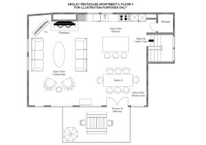 Arolay Penthouse - Top floor Floorplan