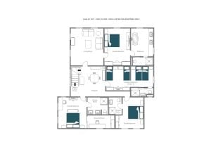 Chalet 1597 - Sleeping floor (top floor)  Floorplan