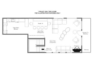 Chalet 1850 - Top floor  Floorplan