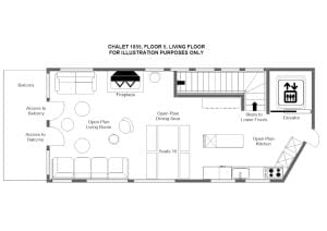 Chalet 1855 - Top floor  Floorplan