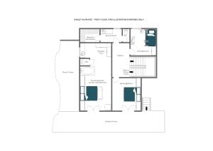 Chalet Alpin Roc - Sleeping floor (first floor) Floorplan