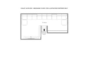 Chalet Alpin Roc - Mezzanine (top floor) Floorplan