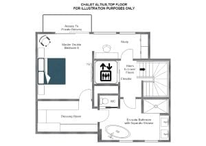 Chalet Altius - Top floor Floorplan