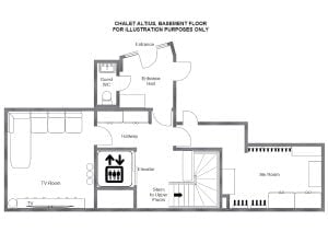 Chalet Altius - Basement floor Floorplan