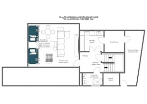 Chalet Ascension - Lower ground floor Floorplan