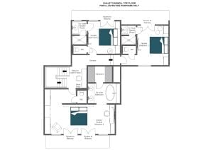 Chalet Caribou - Top floor  Floorplan