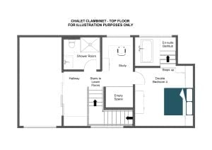 Chalet Clambinet - Top floor Floorplan