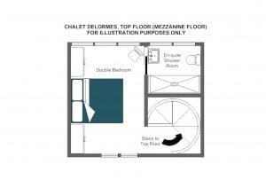 Chalet Delormes - Top floor Floorplan