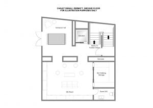 Chalet Denali - Ground floor Floorplan