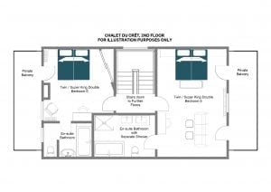 Chalet du Crêt - Top floor (second floor) Floorplan