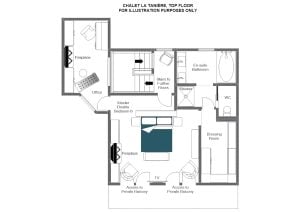 Chalet La Tanière - Top floor  Floorplan