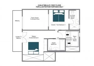 Chalet Meliliot - Top floor  Floorplan