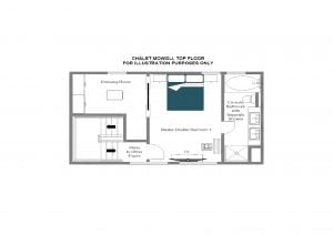 Chalet Mowgli - Top floor Floorplan