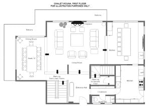 Chalet Vicuña - First floor Floorplan