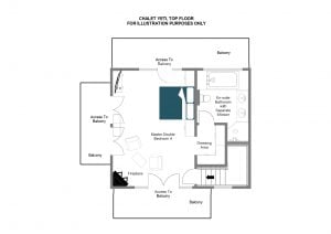 Chalet Yeti - Top floor Floorplan