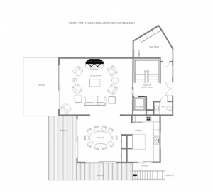 The Alpine Estate - Living floor (norte, 1st floor) Floorplan