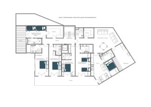 The Alpine Estate - Sleeping floor (norte, upper ground floor) Floorplan