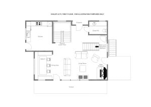 The Bella Coola Estate - Living floor (le ti, first floor)  Floorplan