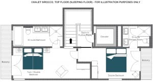 The Calima Estate - Sleeping floor (sirocco, top floor)  Floorplan